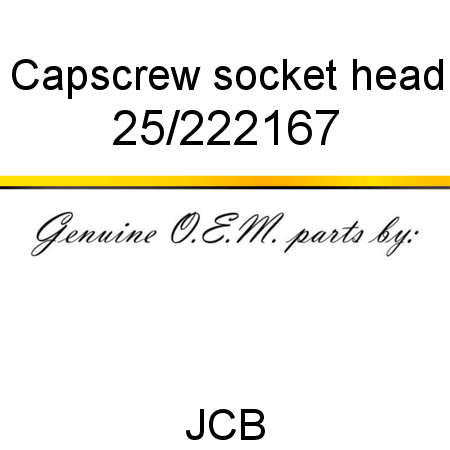 Capscrew, socket head 25/222167