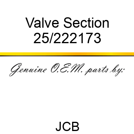 Valve Section 25/222173
