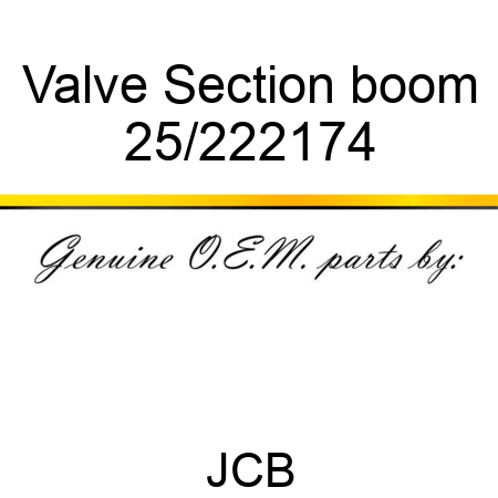 Valve Section boom 25/222174