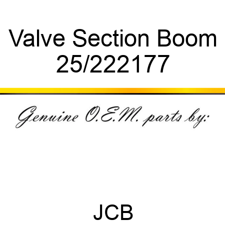 Valve Section Boom 25/222177