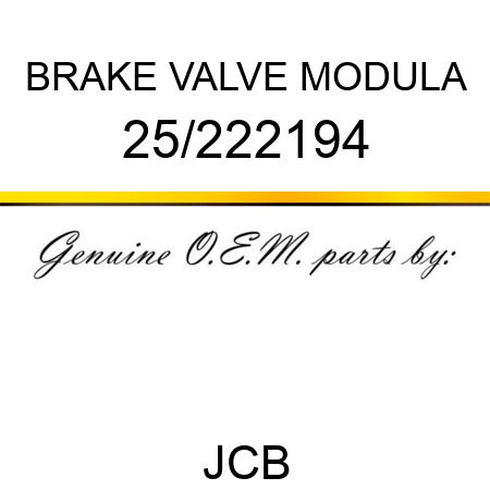 BRAKE VALVE MODULA 25/222194