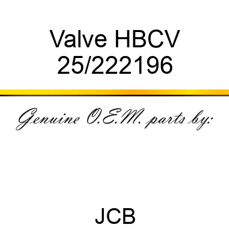 Valve HBCV 25/222196
