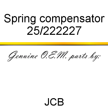 Spring, compensator 25/222227