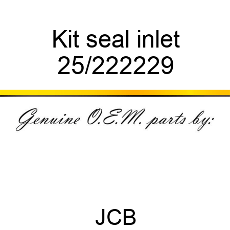 Kit seal, inlet 25/222229