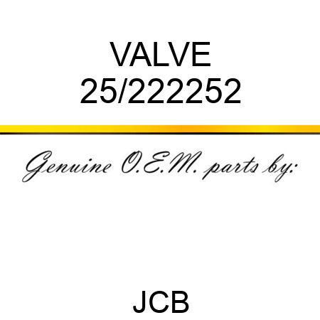 VALVE 25/222252