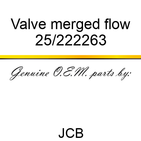 Valve merged flow 25/222263