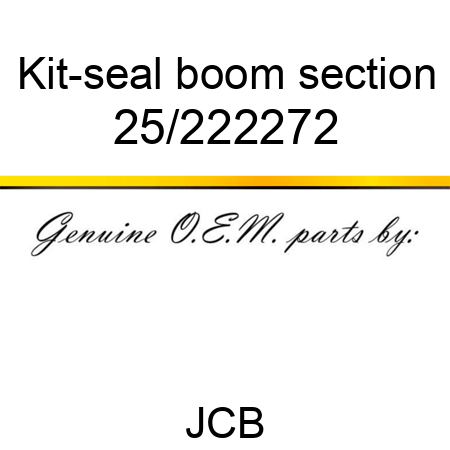 Kit-seal, boom section 25/222272