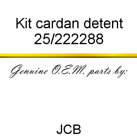 Kit, cardan detent 25/222288