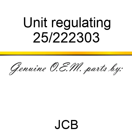 Unit regulating 25/222303