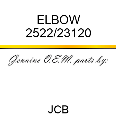 ELBOW 2522/23120