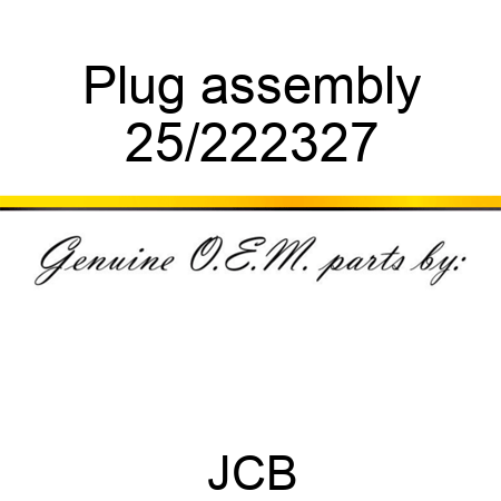 Plug assembly 25/222327
