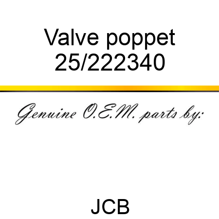 Valve poppet 25/222340