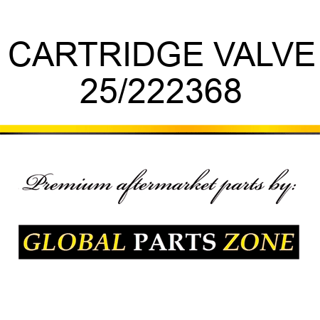 CARTRIDGE VALVE 25/222368