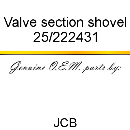 Valve, section, shovel 25/222431