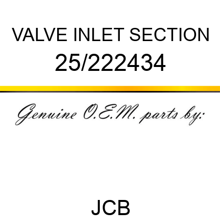 VALVE INLET SECTION 25/222434