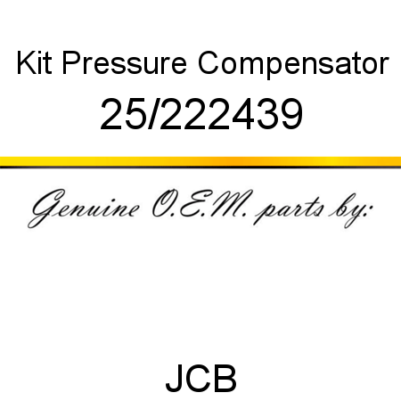 Kit, Pressure Compensator 25/222439