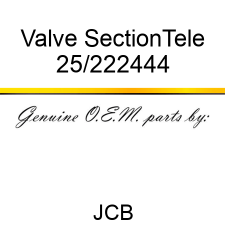 Valve Section,Tele 25/222444