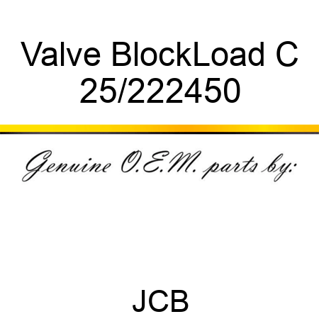 Valve Block,Load C 25/222450