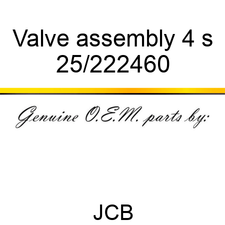 Valve assembly 4 s 25/222460