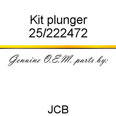 Kit, plunger 25/222472