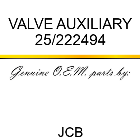 VALVE AUXILIARY 25/222494