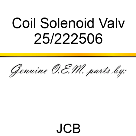Coil Solenoid Valv 25/222506