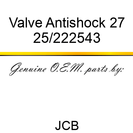 Valve Antishock 27 25/222543