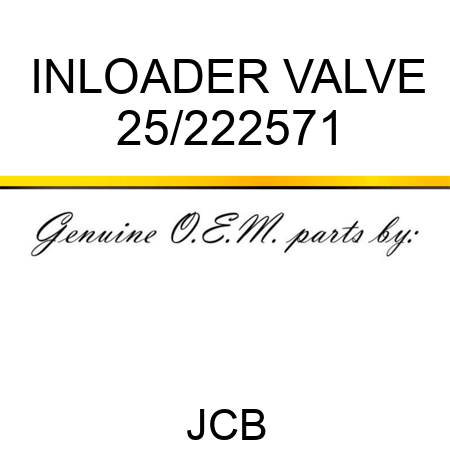 INLOADER VALVE 25/222571
