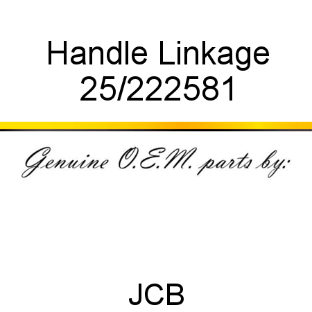 Handle, Linkage 25/222581