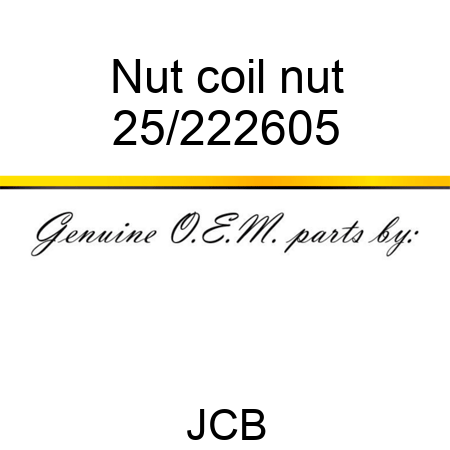 Nut coil nut 25/222605