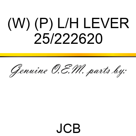 (W) (P) L/H LEVER 25/222620