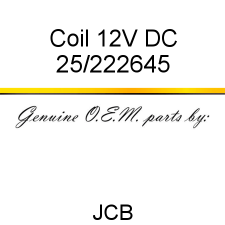 Coil, 12V DC 25/222645