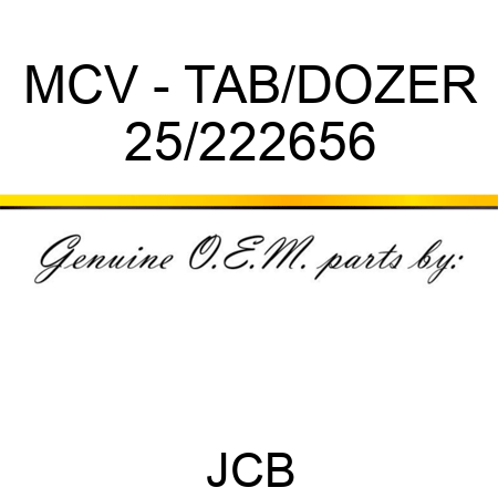 MCV - TAB/DOZER 25/222656