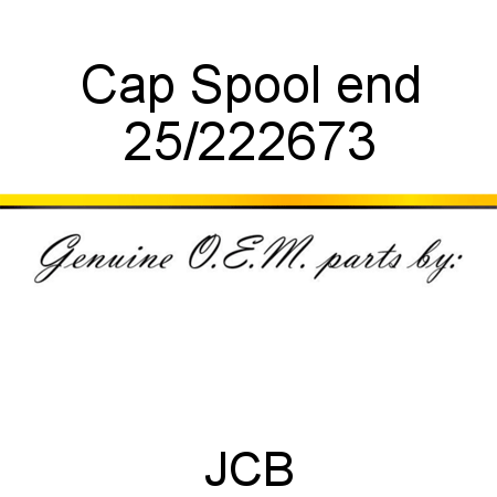 Cap, Spool end 25/222673