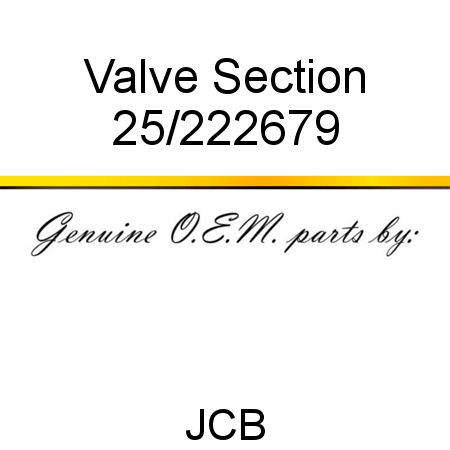 Valve, Section 25/222679