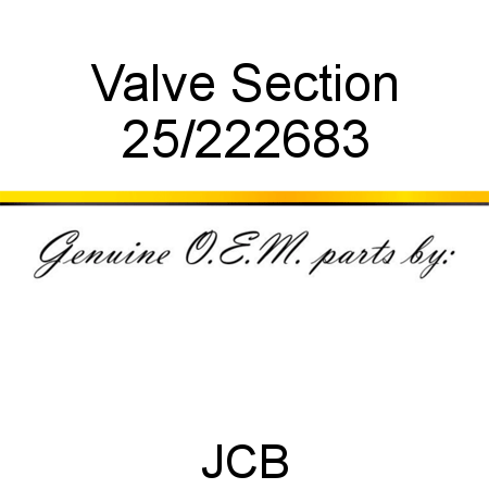 Valve, Section 25/222683
