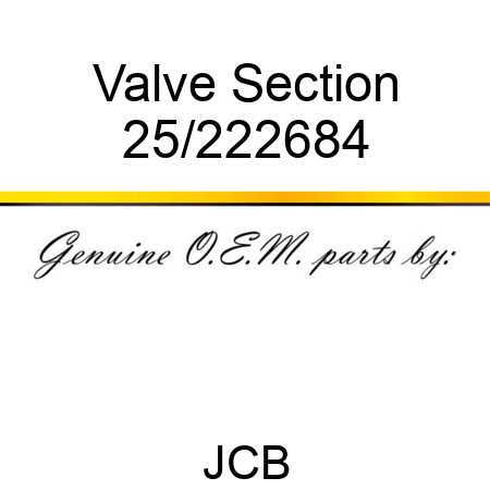 Valve Section 25/222684