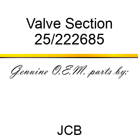Valve Section 25/222685