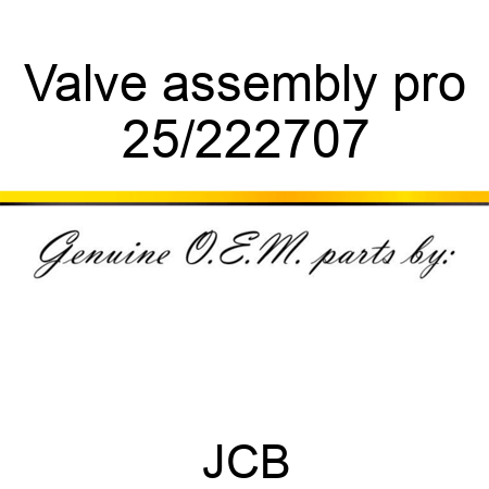 Valve assembly pro 25/222707