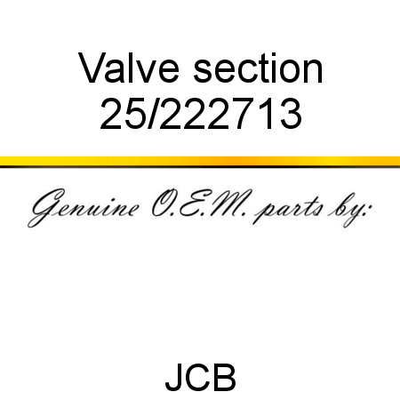 Valve, section 25/222713