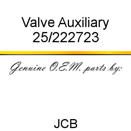 Valve, Auxiliary 25/222723