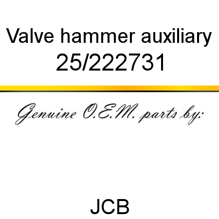 Valve, hammer auxiliary 25/222731