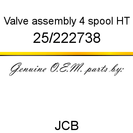 Valve, assembly, 4 spool, HT 25/222738