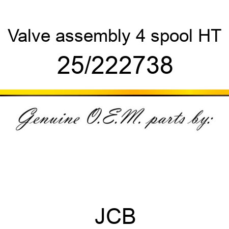 Valve, assembly, 4 spool, HT 25/222738