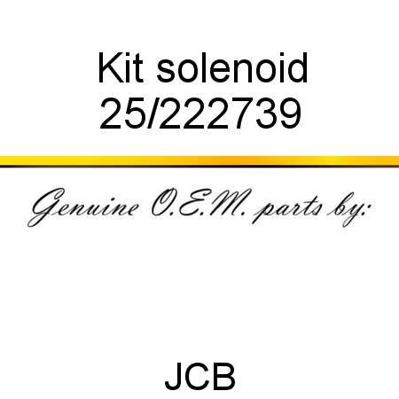 Kit, solenoid 25/222739