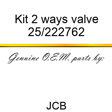 Kit 2 ways valve 25/222762