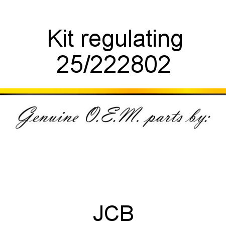 Kit, regulating 25/222802