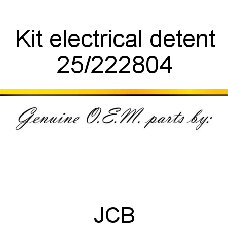 Kit, electrical detent 25/222804