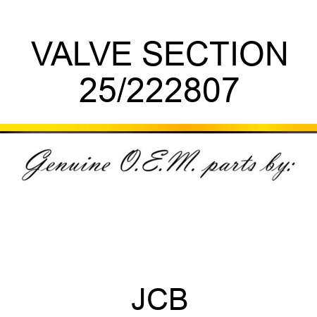VALVE SECTION 25/222807