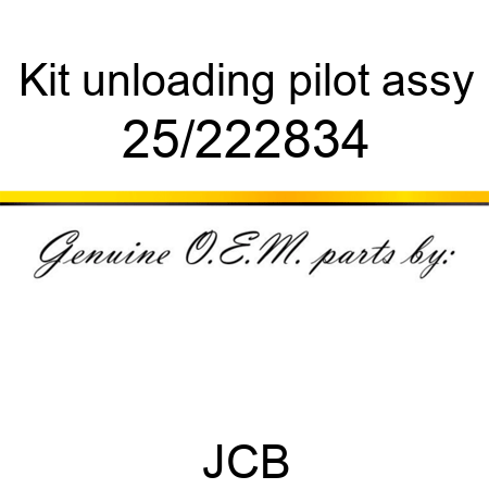 Kit, unloading pilot assy 25/222834
